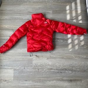 Red north face jacket
